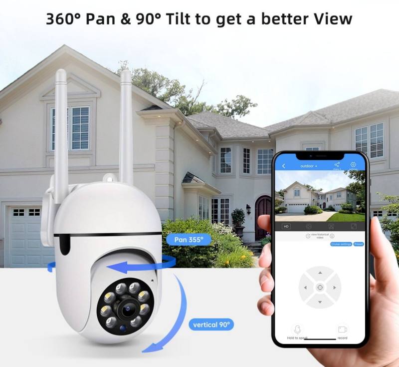 2MP Smart Indoor WiFi Bulb CCTV Security Camera